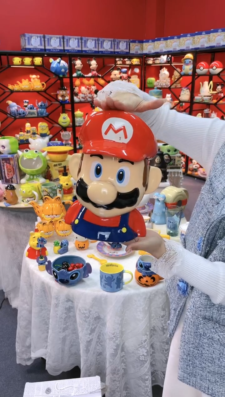 【闪购商品】.@@马里奥饼干罐陶瓷