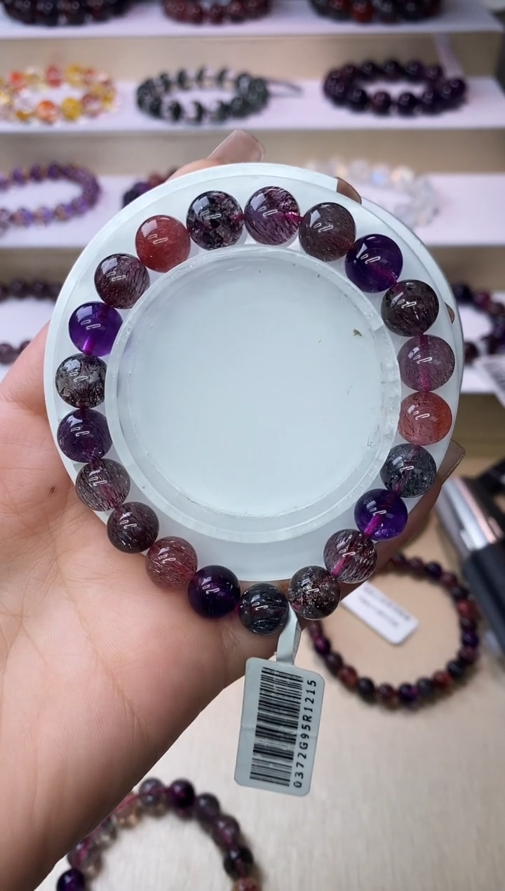 【闪购商品】水晶手链未镶嵌黑加仑超七9m+