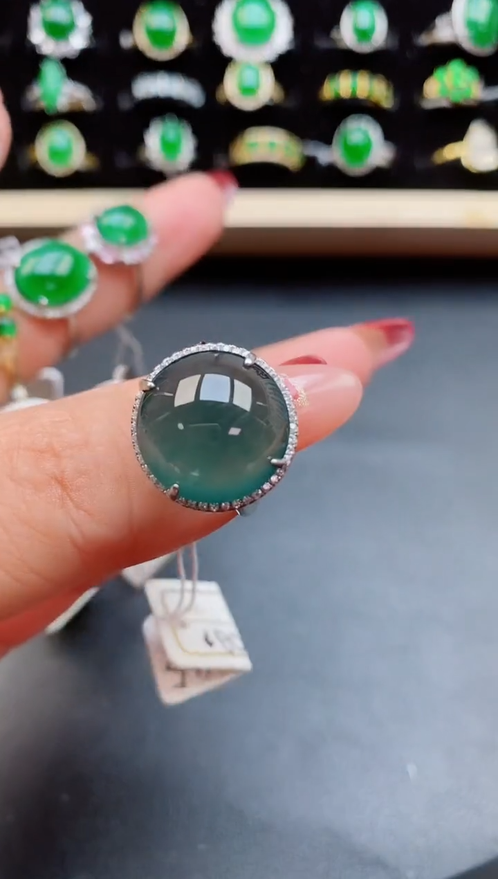 【闪购商品】翡翠戒指银S925镶嵌21321321