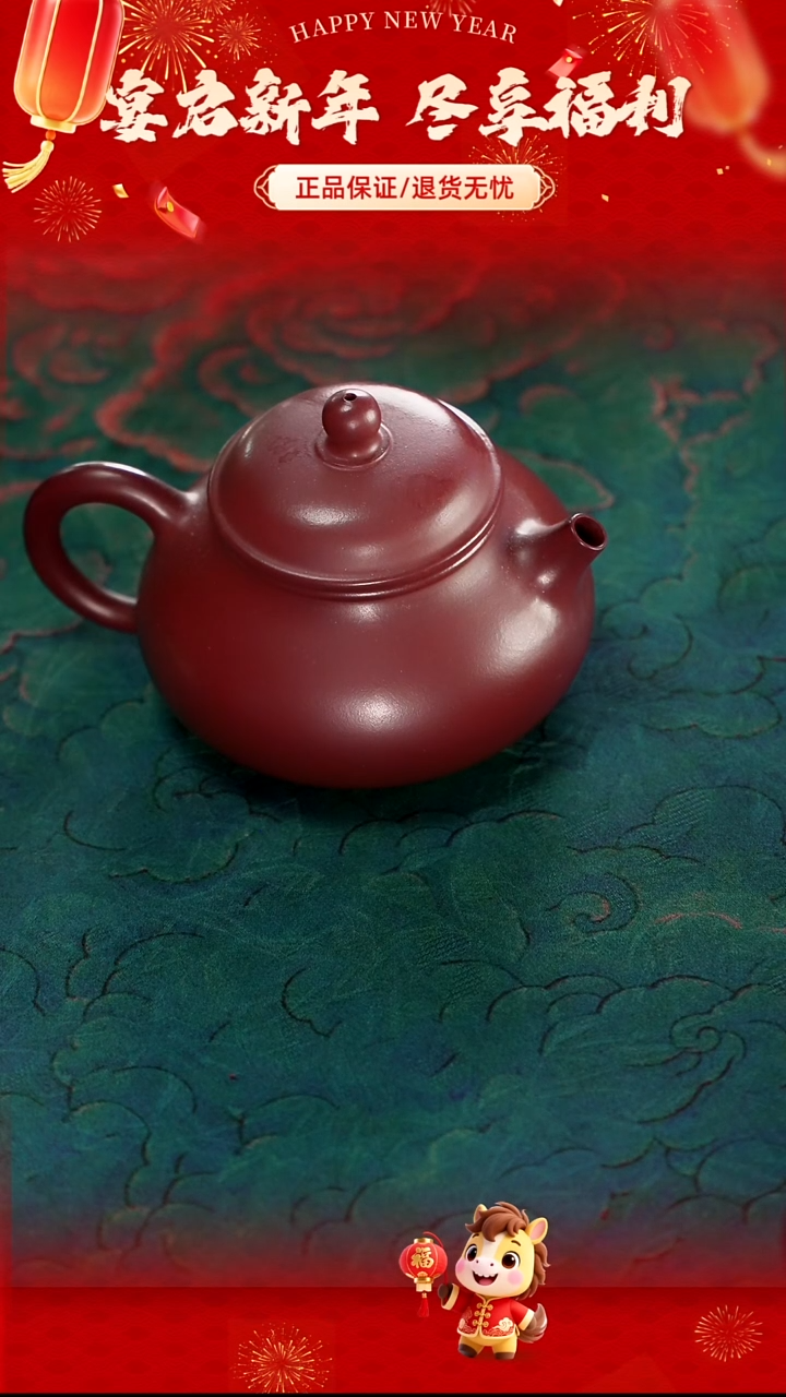茶壶紫砂纯料龙血砂小容天