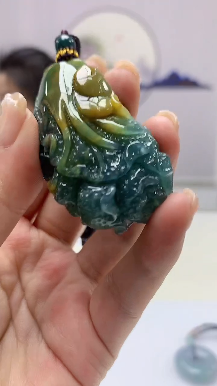 【闪购商品】定制翡翠未镶嵌4902ms-毛货白菜152