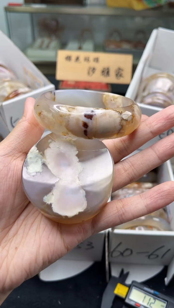 未镶嵌手镯石英质玉58圈口（赠品镯心）003