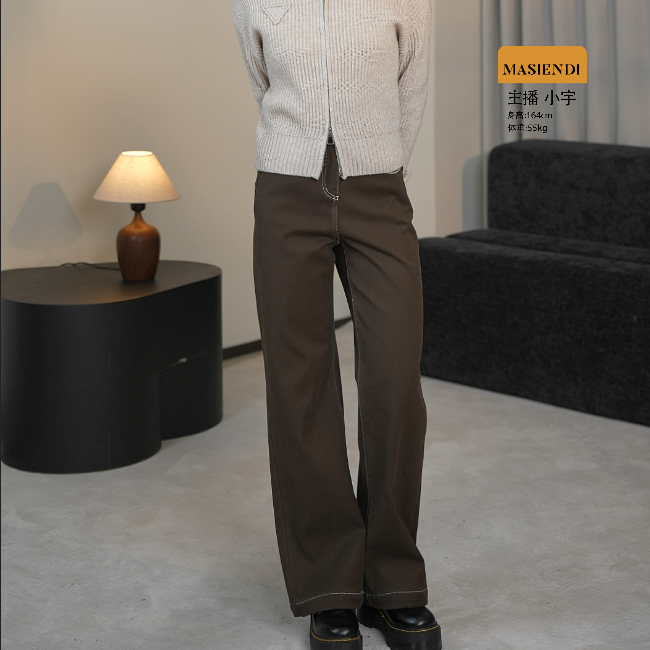 长裤弹力秋季冬牛仔裤裤子INS风秋冬冬季水洗阔腿裤春秋130309