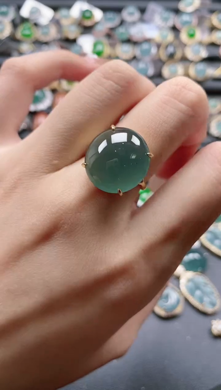 【闪购商品】翡翠戒指银S925镶嵌51511