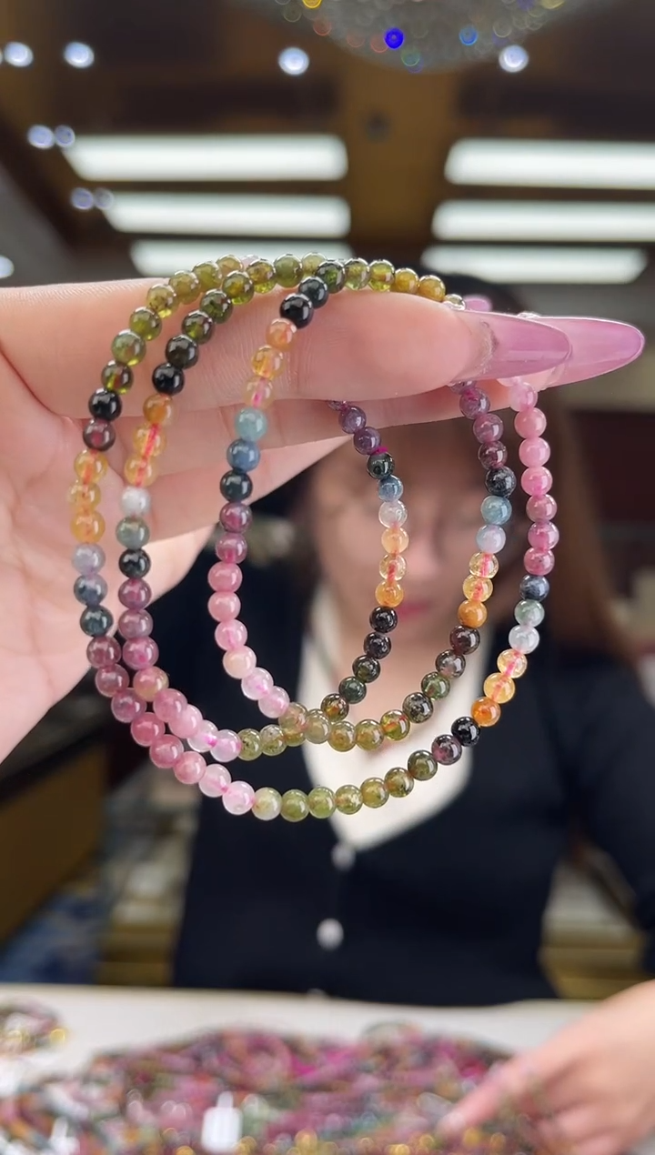 【闪购商品】碧玺/未镶嵌4mm+碧玺多圈7多样性发货