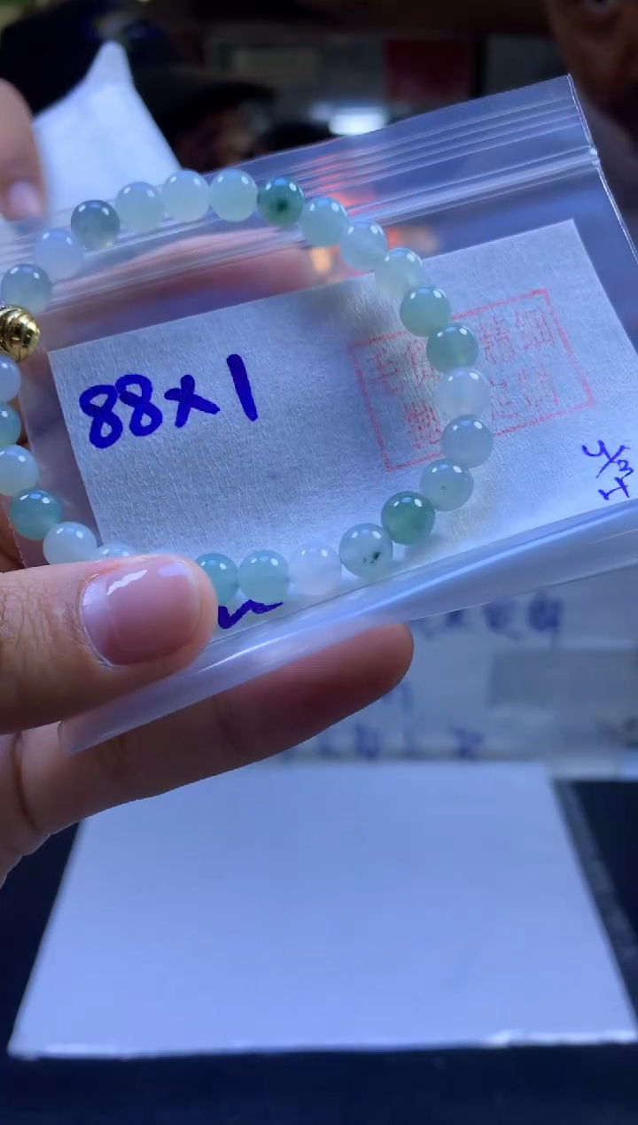 【闪购商品】定制翡翠未镶嵌手串#88元-毛货需精细抛光
