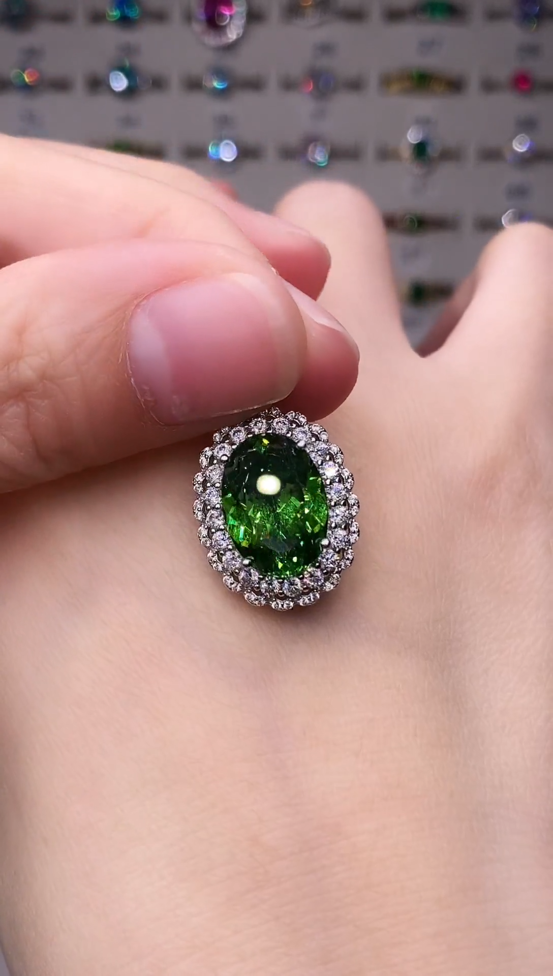 5克拉紫牙乌/石榴石（处理）欧美风戒指