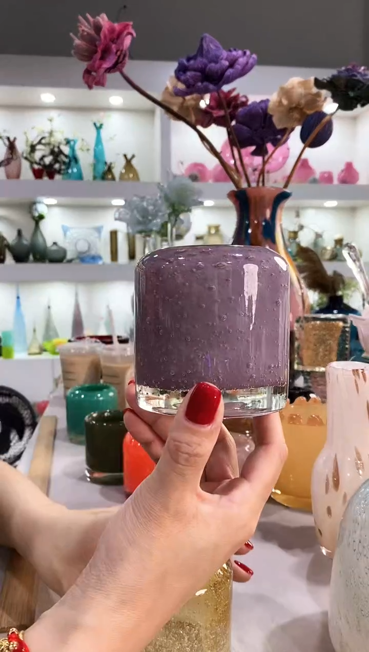 慕忆家手作琉璃花瓶微瑕