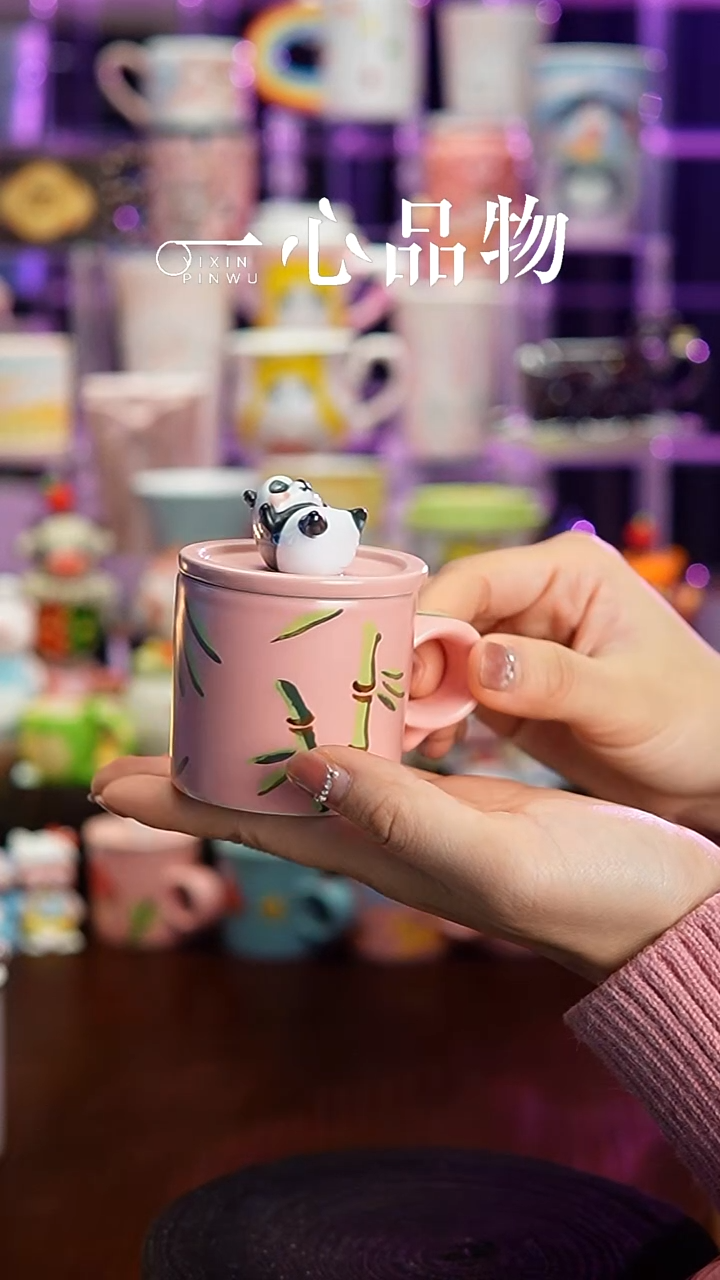 杯子瓷Y665景德镇手工手绘杯子摆件