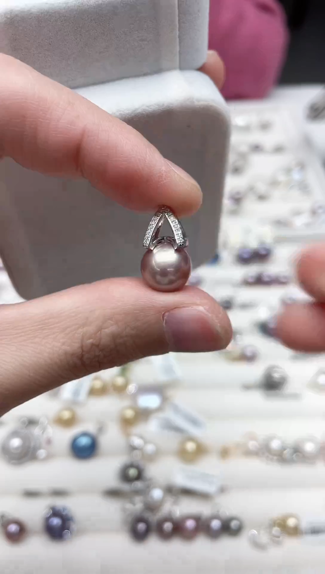 【闪购商品】淡水珍珠吊坠(不含链)银S925镶嵌吊坠