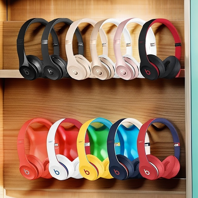 9新 BEATS  Solo3二手蓝牙无线玫瑰金金色无线耳麦黑色红色音乐
