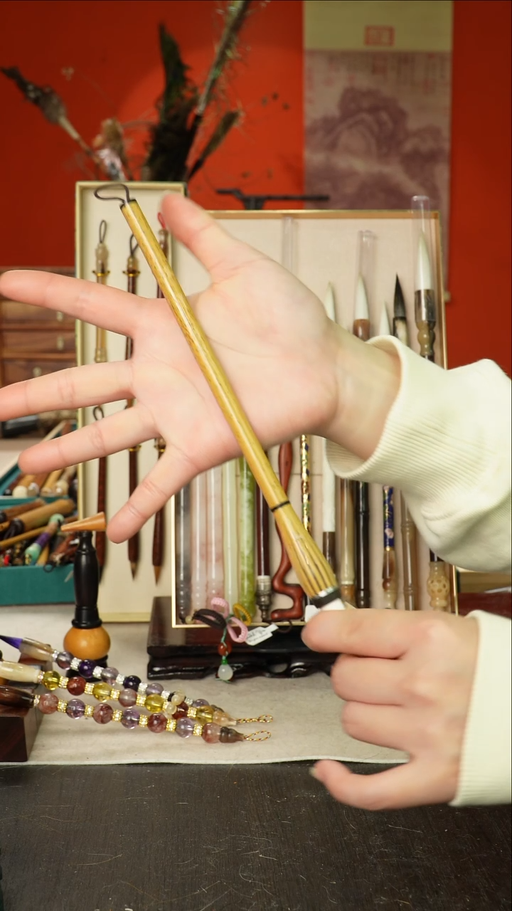 333号闪孤品高货毛笔链接 清水试笔 蘸墨不退