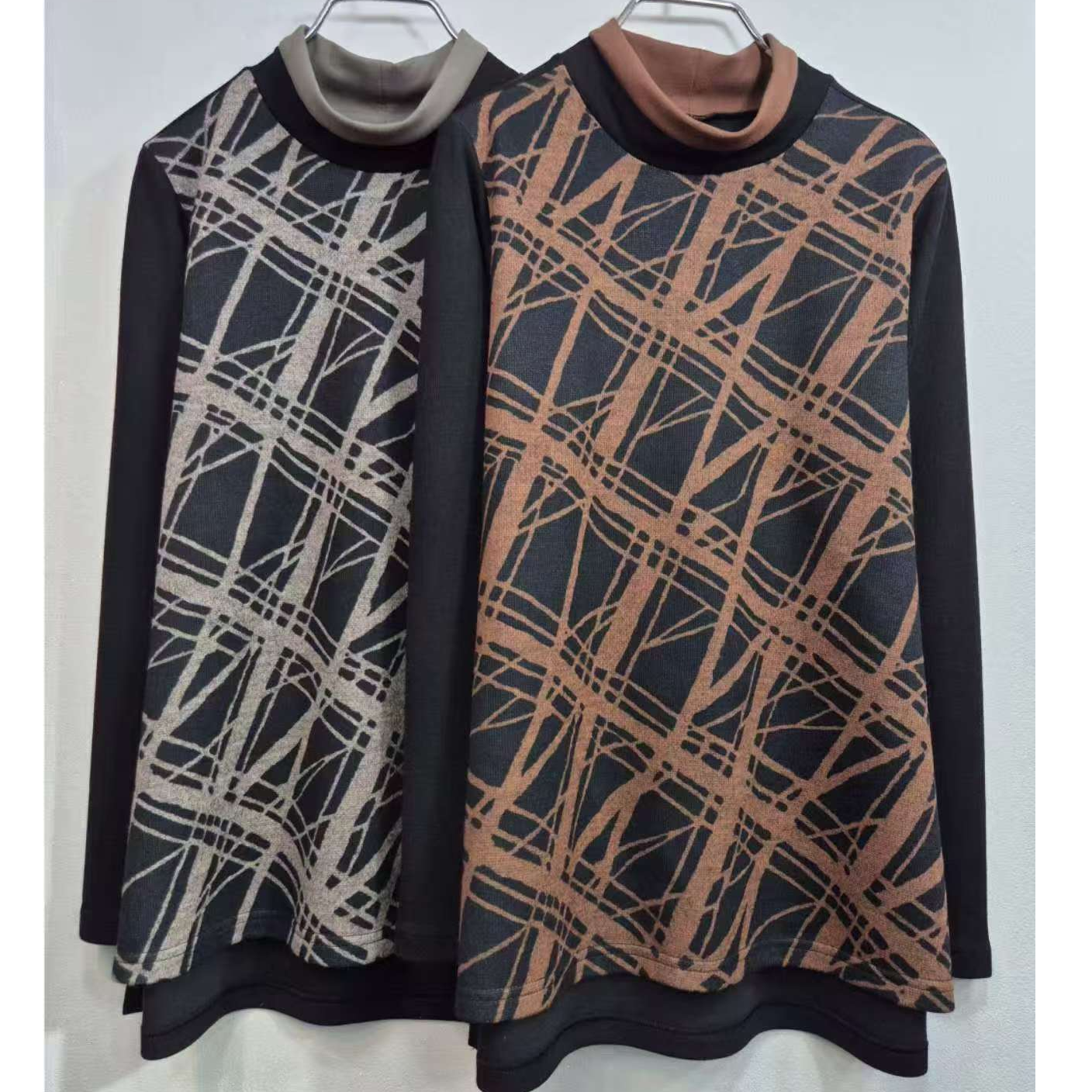 考世茂韩国女装韩国新品高领打底衫时尚休闲印花