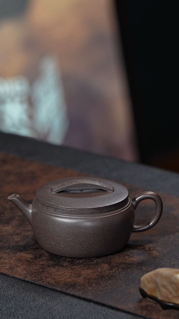 【闪购商品】紫砂茶壶汉瓦 天青泥 刘斌 160cc