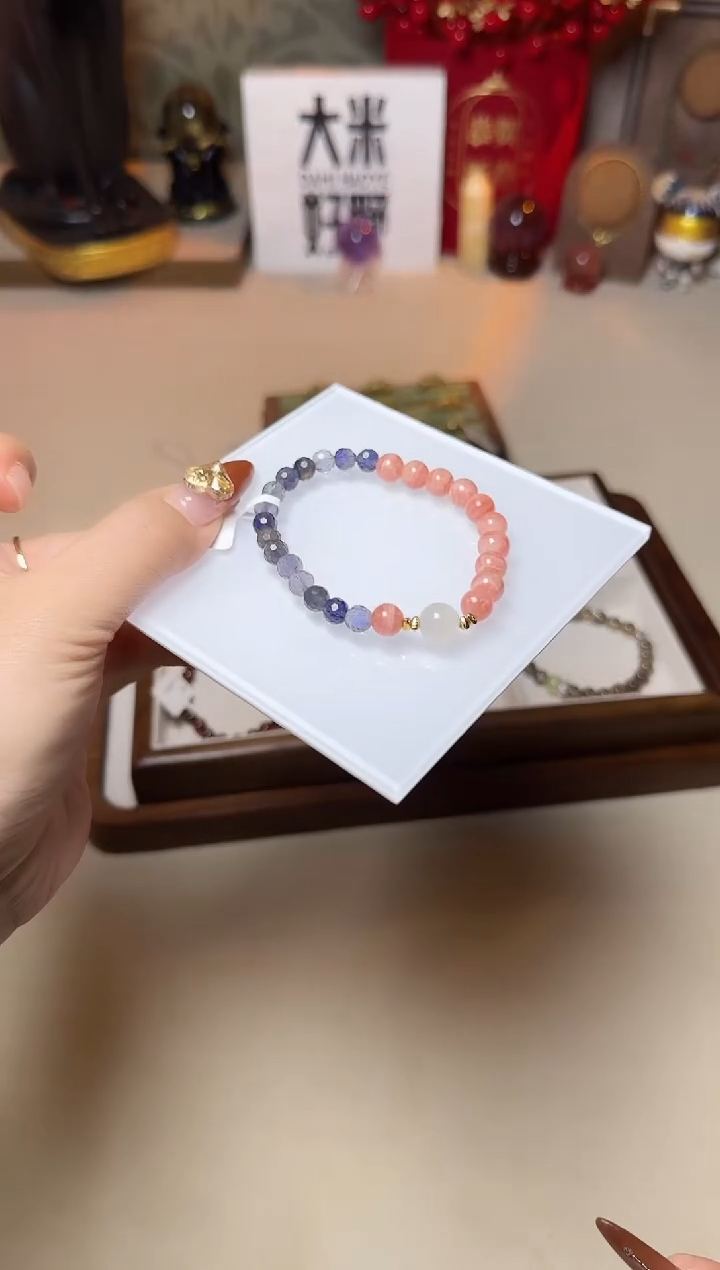 【闪购商品】菱锰矿（红纹石）手链未镶嵌B1手链多样性发一