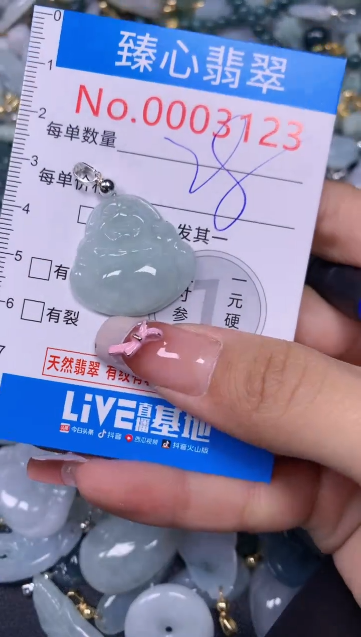 【闪购商品】翡翠颈饰未镶嵌含绳0003123