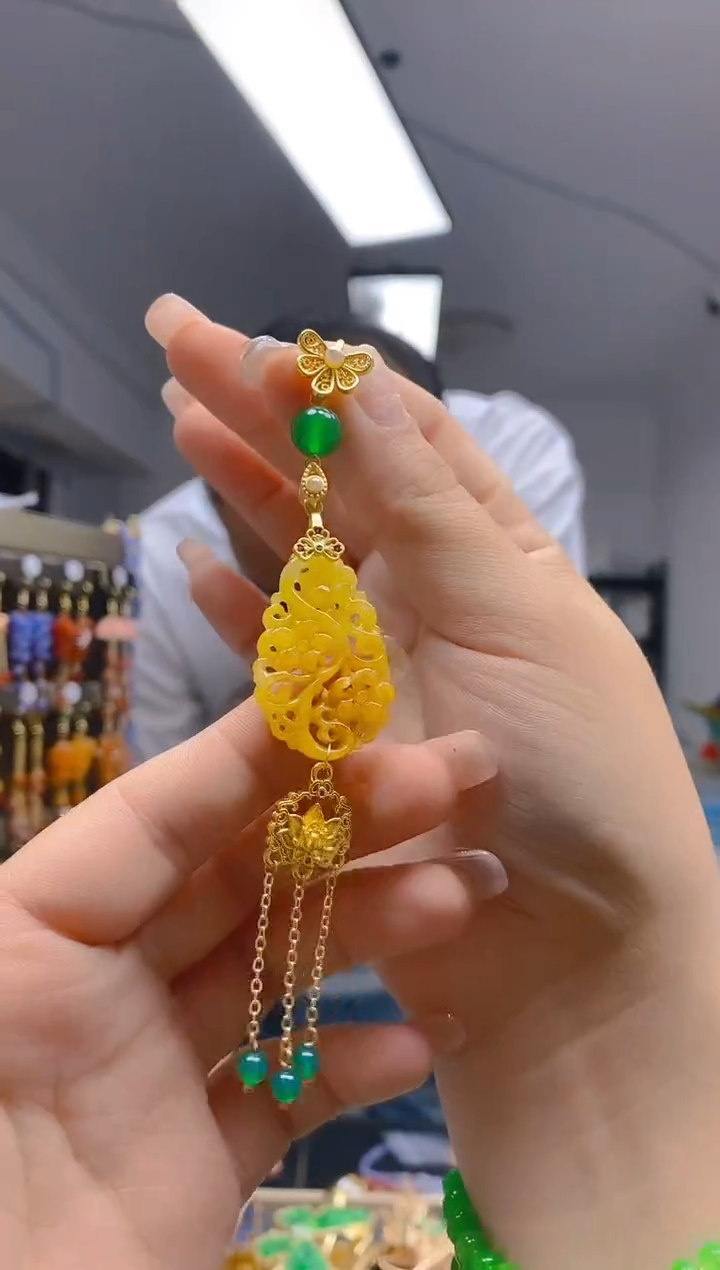 【闪购商品】翡翠耳饰合金157翡翠压襟
