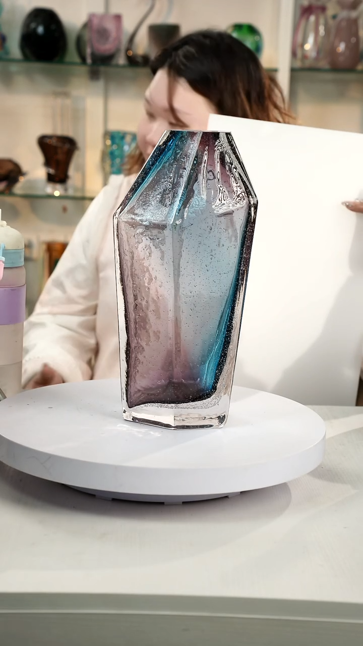 【闪购商品】琉璃【弘扬】高轻奢琉璃花器微瑕福利高35