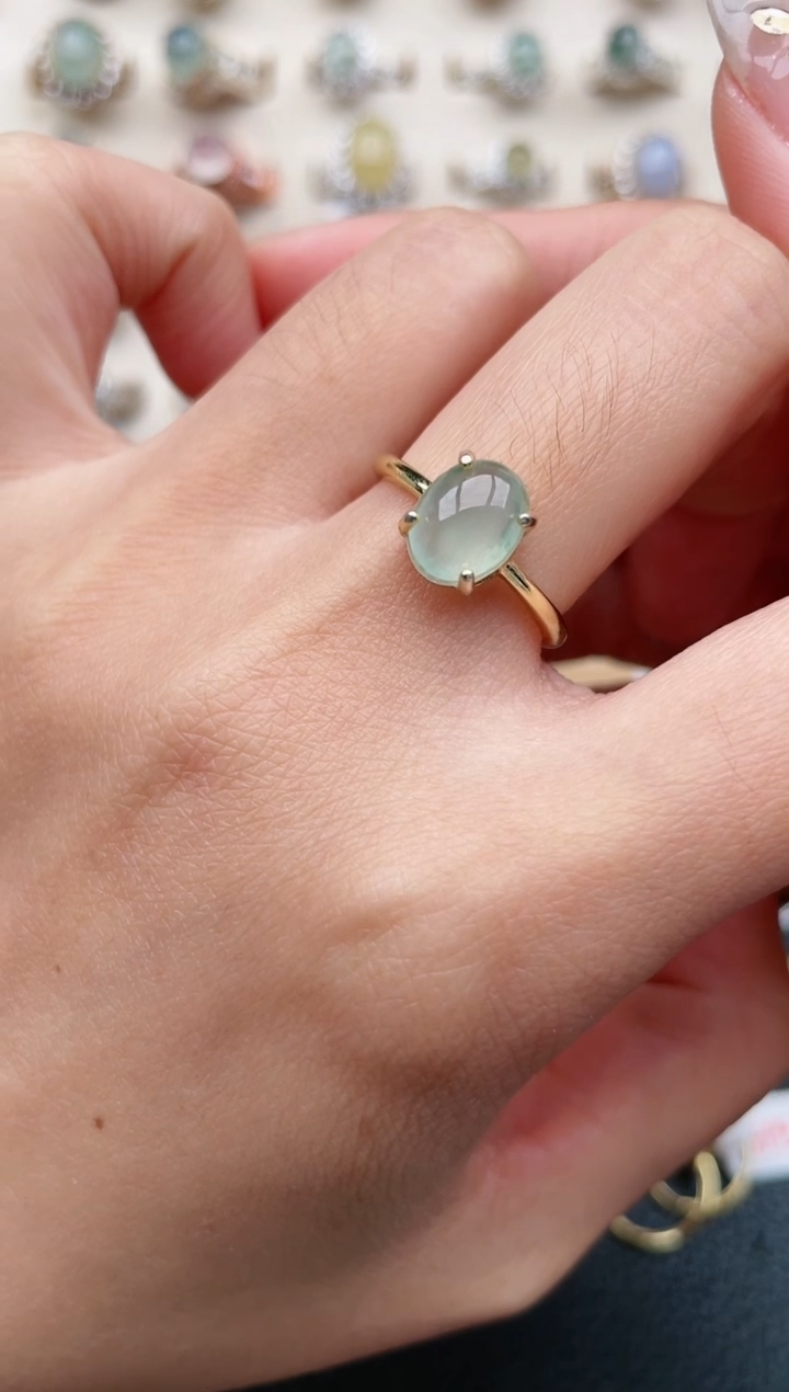 【闪购商品】翡翠戒指银S925镶嵌1111