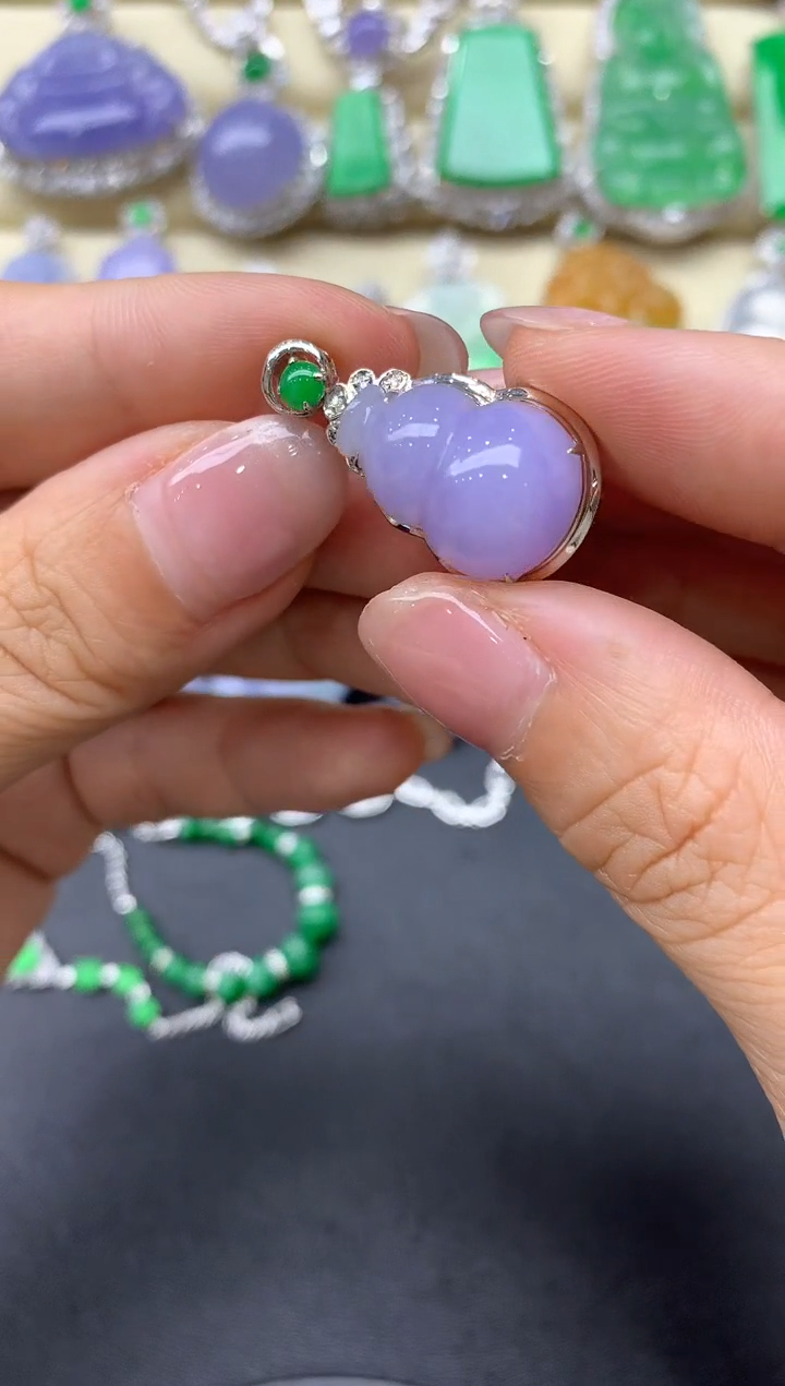 【闪购商品】翡翠颈饰18K金镶嵌334-中国好珍宝