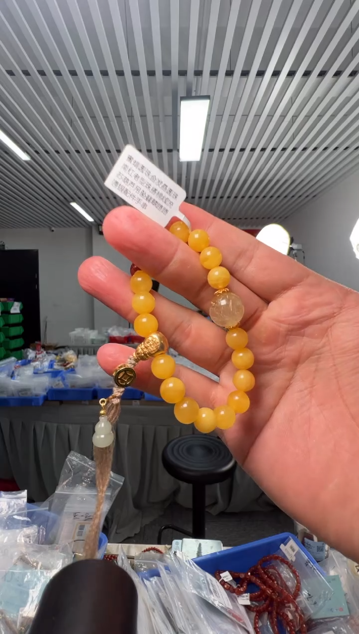 手链蜜蜡未镶嵌蜜蜡圆珠约8.5mm+手串