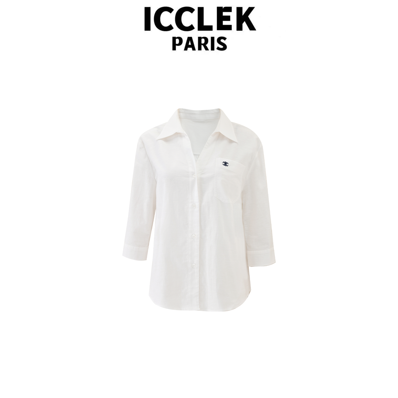 白色刺绣休闲衬衣设计感洋气时尚百搭显瘦气质上衣- 1314