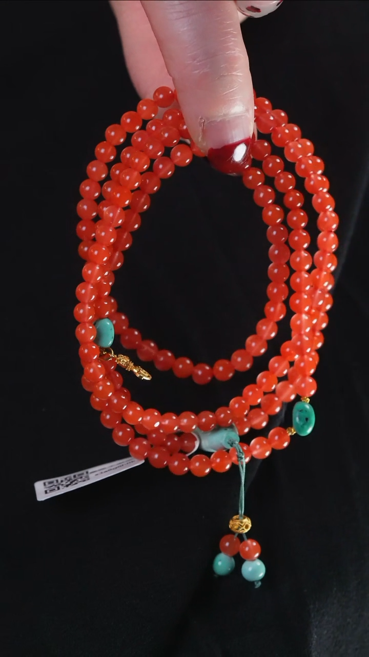 【闪购商品】南红玛瑙手串18K金镶嵌设计@@SJC1732AK