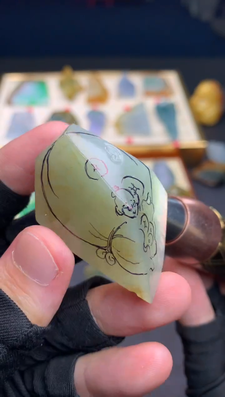 定制翡翠未镶嵌天然翡翠裸石 （含工费）