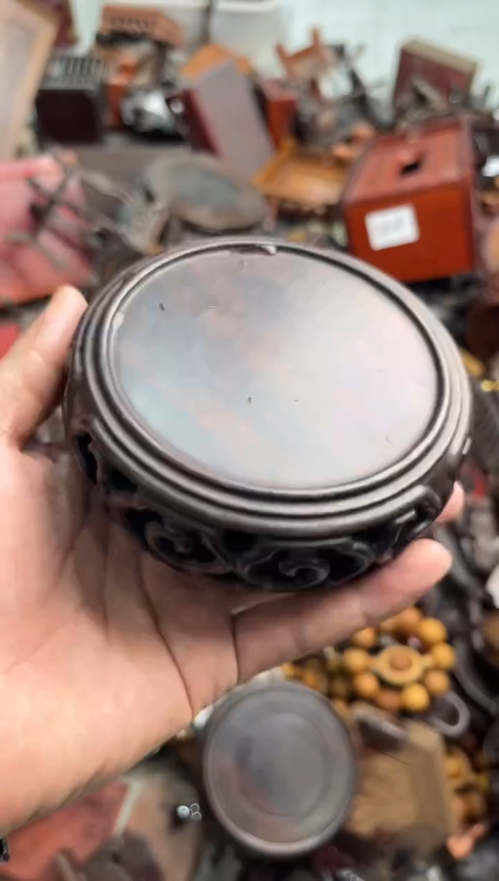 木63黑檀木云海底座