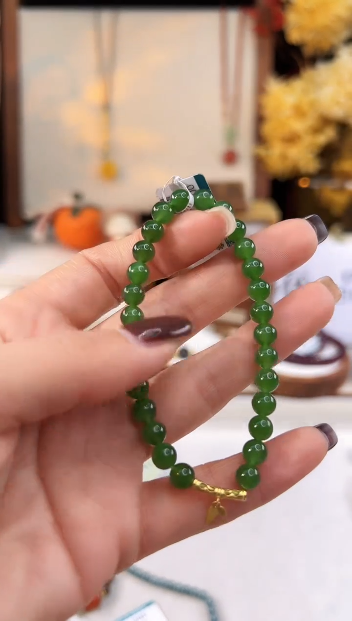 【闪购商品】和田玉手饰18K金镶嵌@@F921D015345