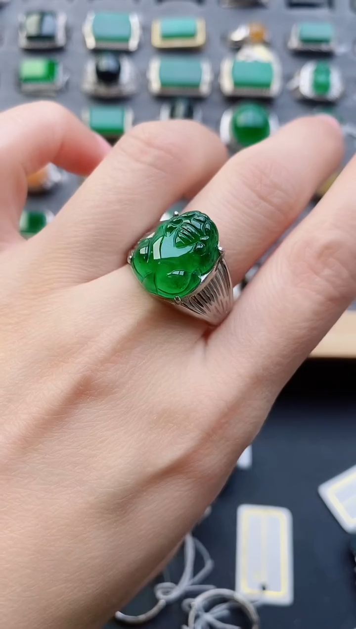 【闪购商品】翡翠戒指银S925镶嵌1212