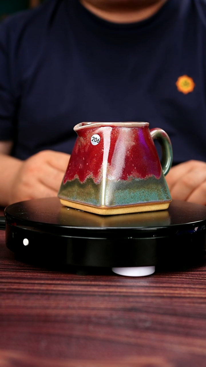 206#李朝斐一级品原矿钧瓷公道杯