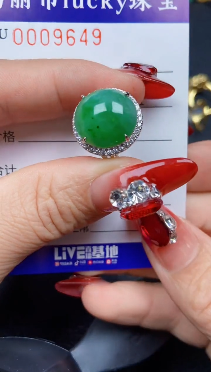 【闪购商品】翡翠颈饰银S925镶嵌9649