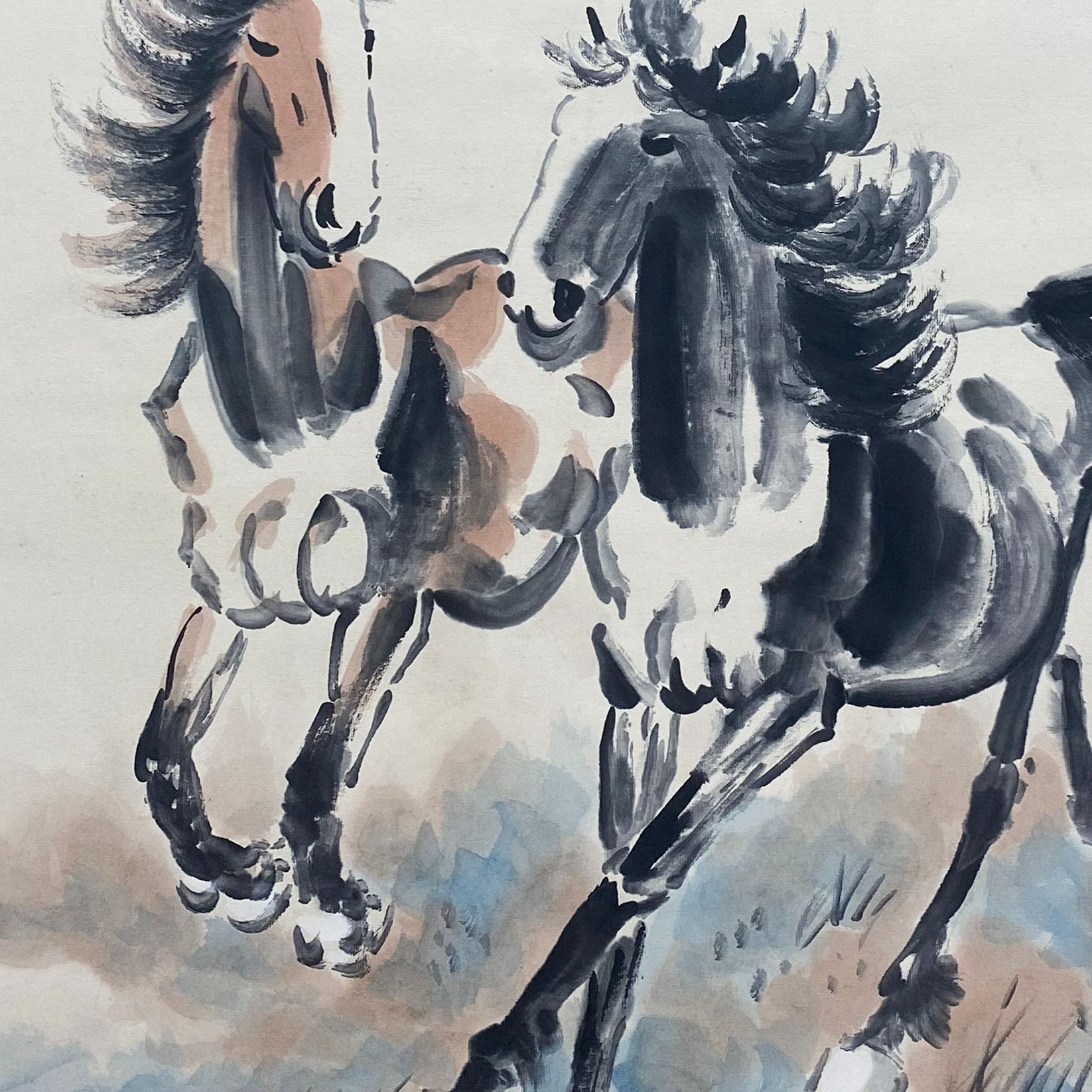 DQ21019悲鸿 马 纸本68*68 2300