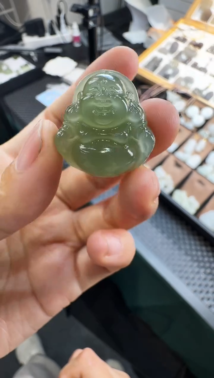 【闪购商品】和田玉颈饰未镶嵌25高冰佛公