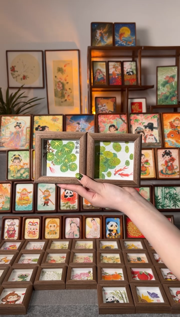 【闪购商品】国画放轻松 金钱草金鱼 一组11