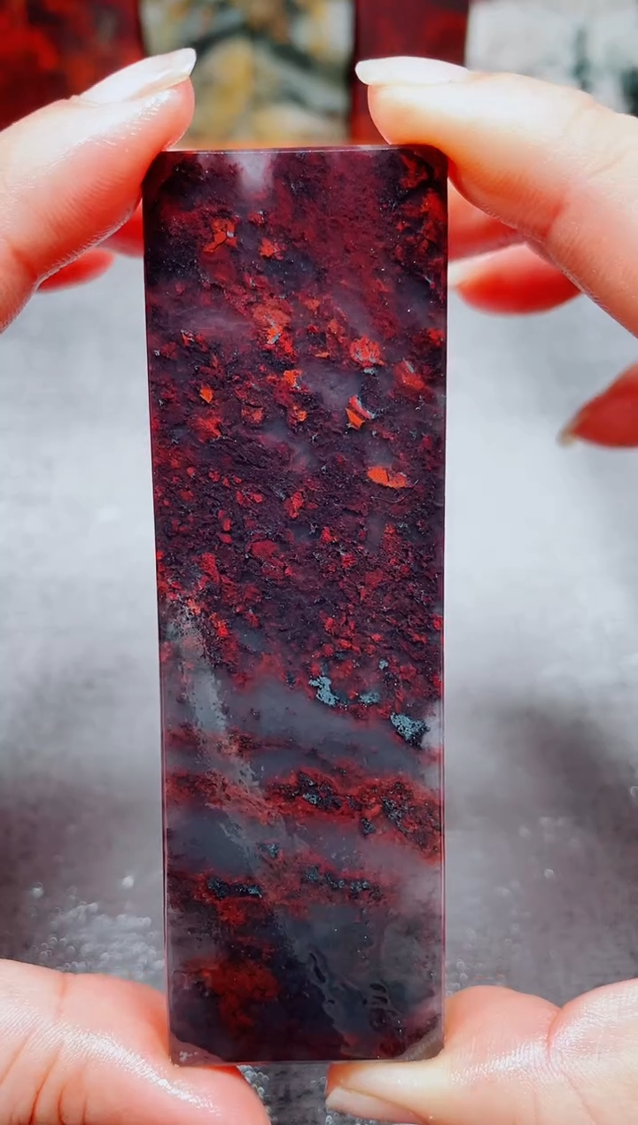 玉桂林鸡血玉素章-6