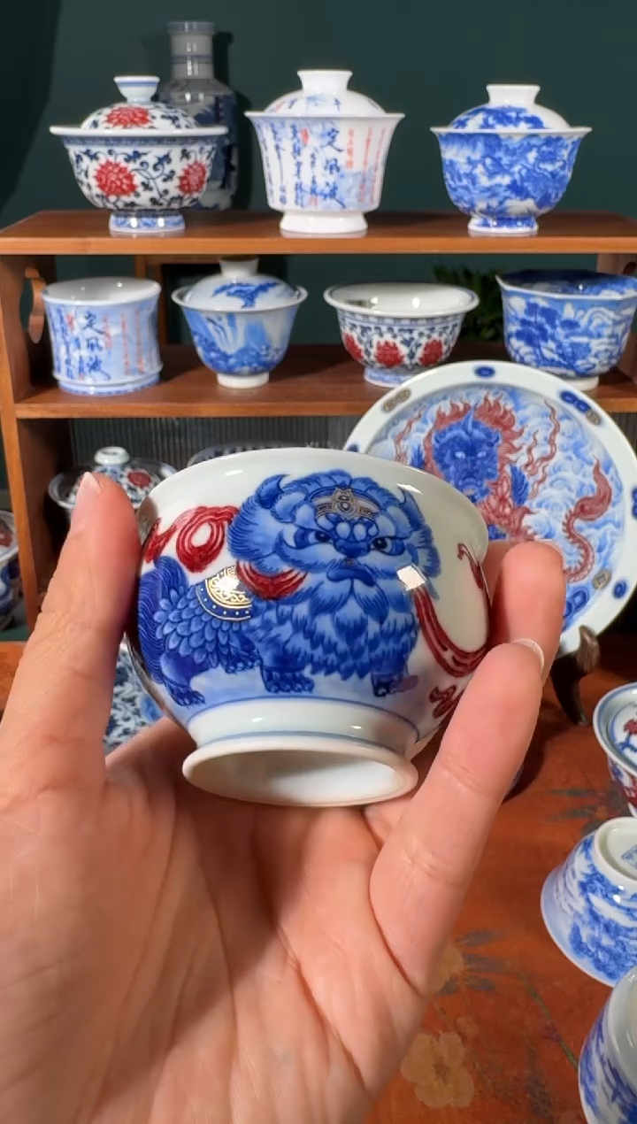 【闪购商品】杯永明尚玩醒狮白菜炉式杯