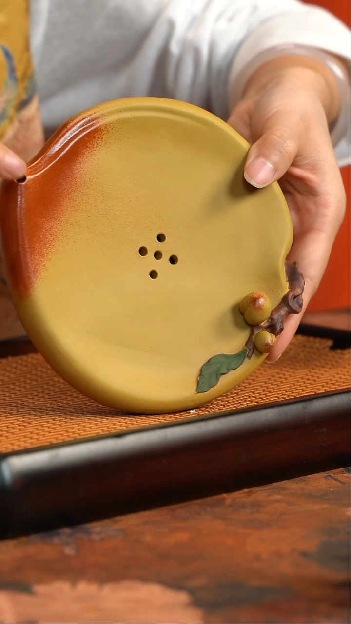 21小鱼段泥寿桃壶承