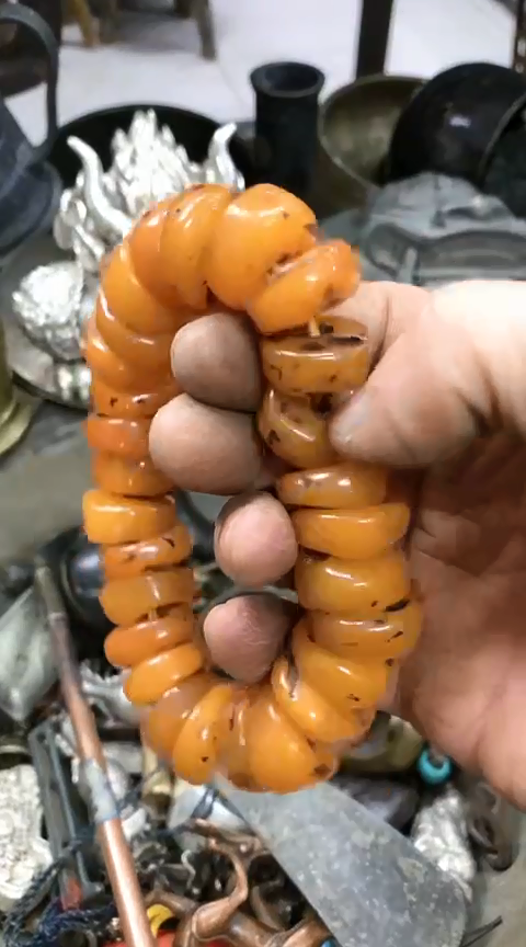 【闪购商品】一物一拍编号扁珠黄串