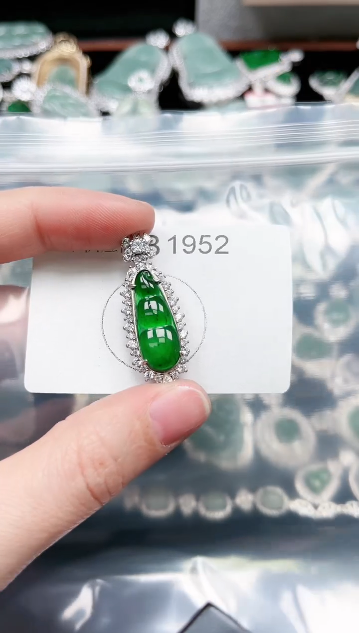 【闪购商品】翡翠颈饰未镶嵌赠皮绳1952