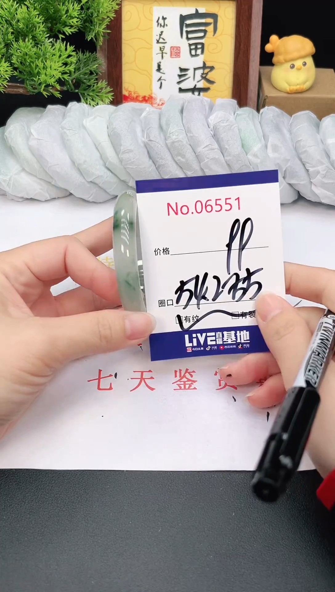 未镶嵌手镯翡翠6551