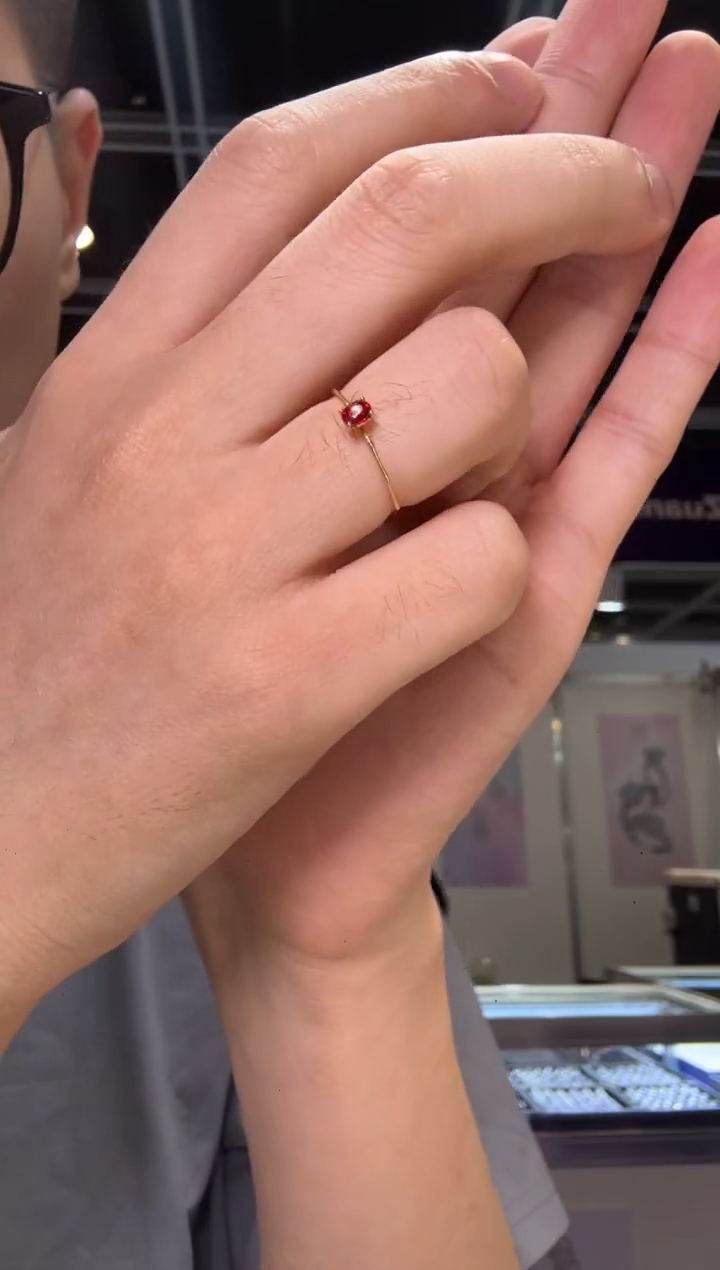 【闪购商品】定制红宝石戒指18K金镶嵌HK