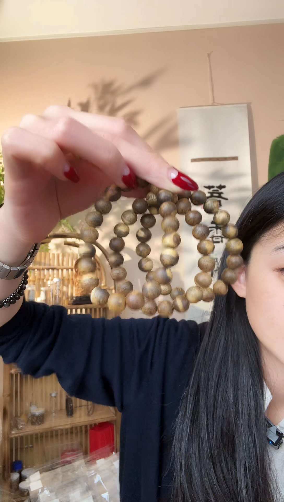 【闪购商品】沉香手串1.0海南白棋圆珠单圈1件多样性发货8g