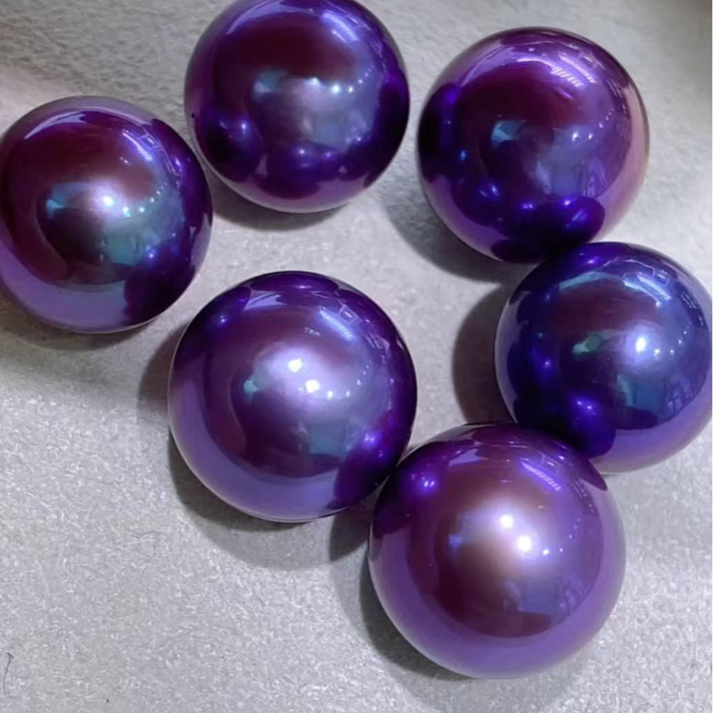 精品炫彩紫珠可DIY定制活体开蚌不退不换