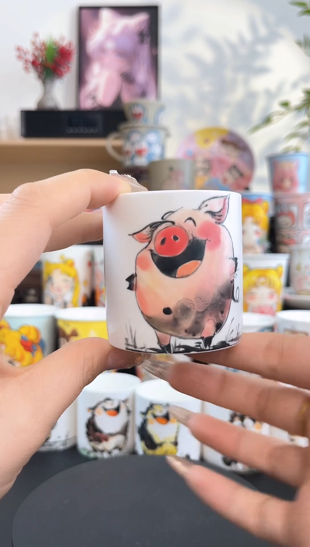 【闪购商品】摆件手工手绘陶瓷小杯杯