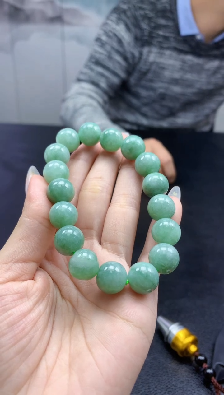 【闪购商品】定制翡翠未镶嵌011ee-毛货手串76