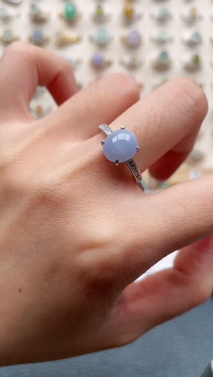 【闪购商品】翡翠戒指银S925镶嵌1111