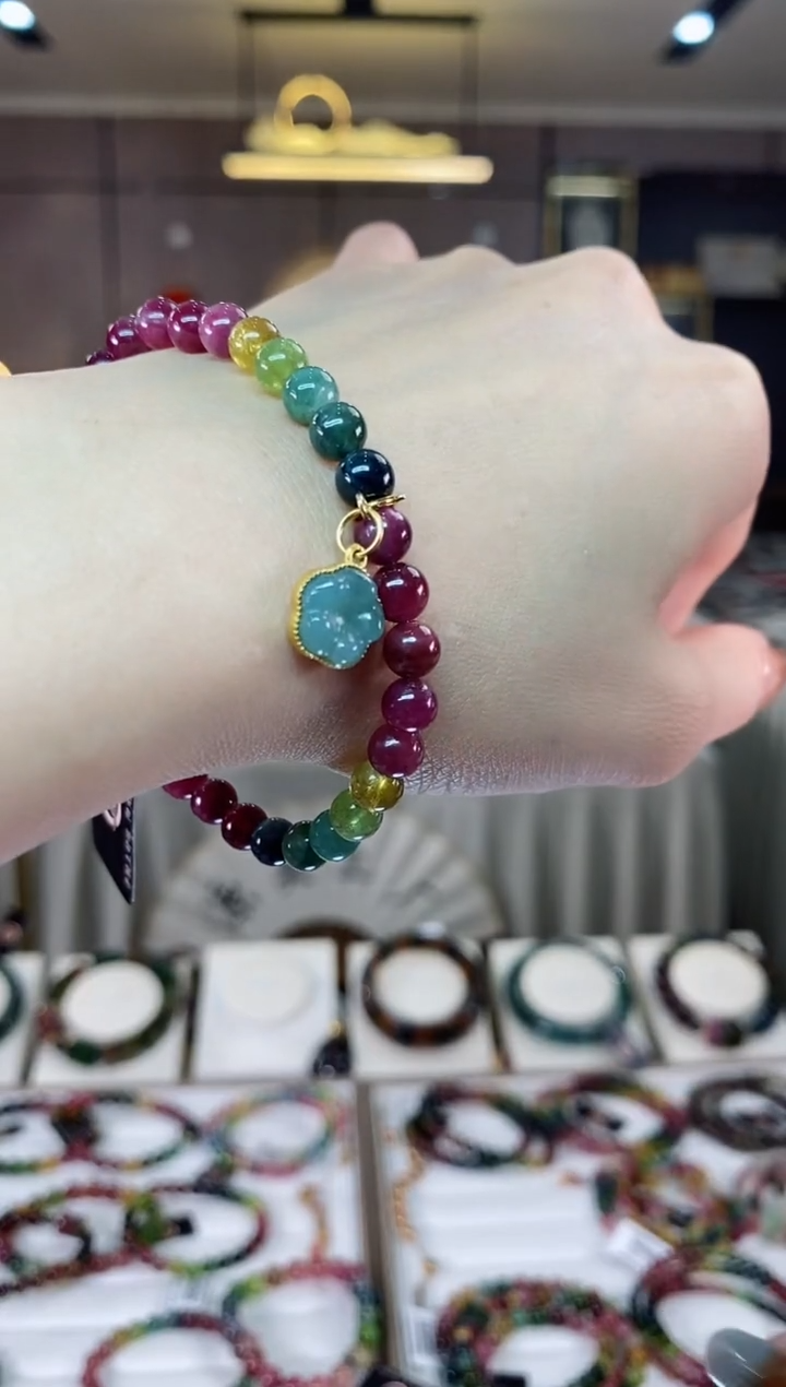 【闪购商品】碧玺单圈手串5mm+未镶嵌一物一证dan