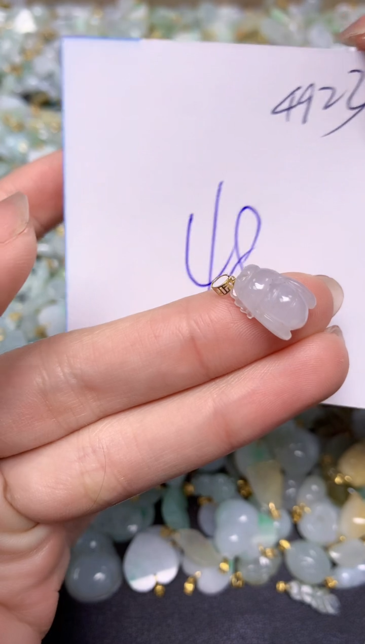 【闪购商品】翡翠颈饰18K金镶嵌天然翡翠A货